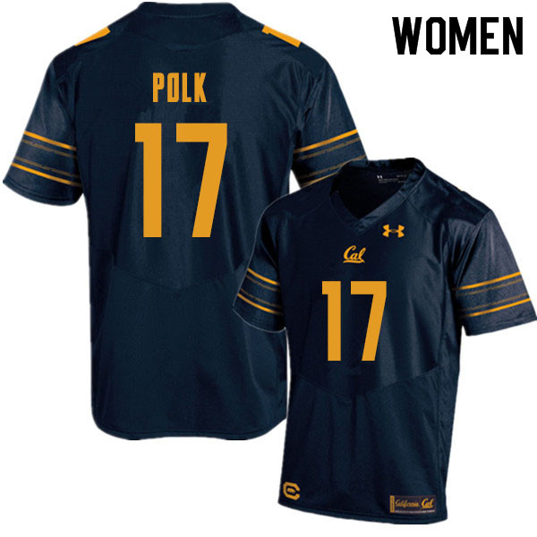Women #17 Makai Polk Cal Bears College Football Jerseys Sale-Navy